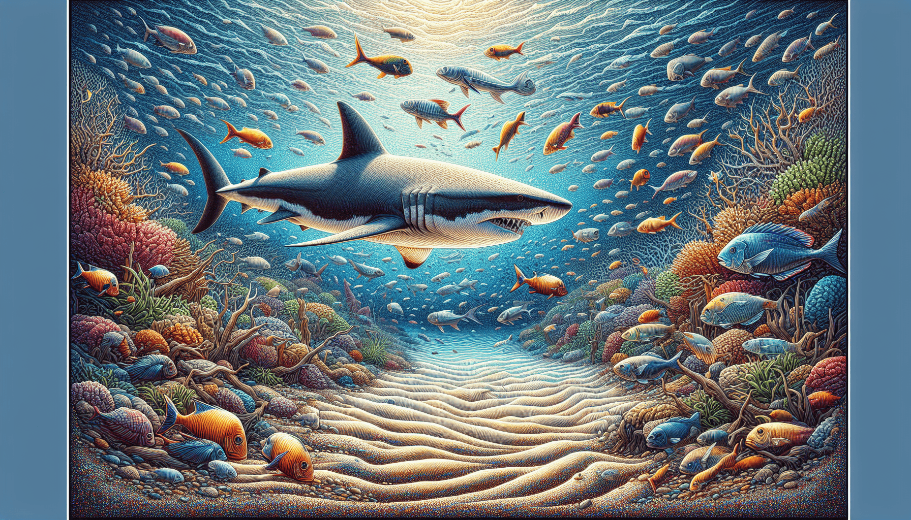 Shark with fish